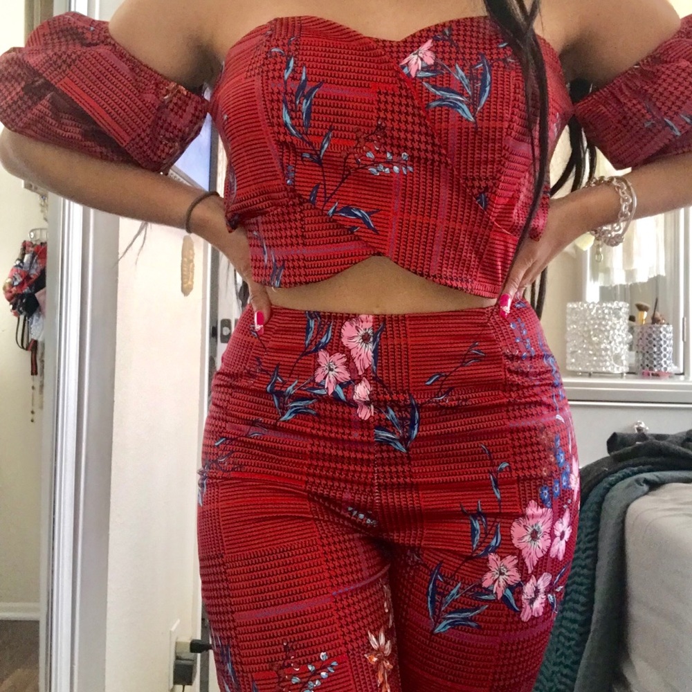 Two piece red set